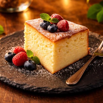 Ricotta cake slice
