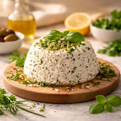 Ricotta cheese with herbs