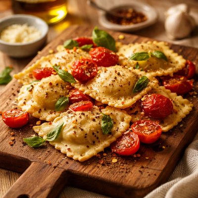 Ricotta tomato ravioli