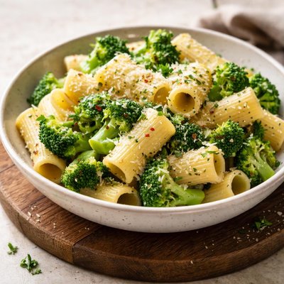 Rigatoni pasta with broccoli