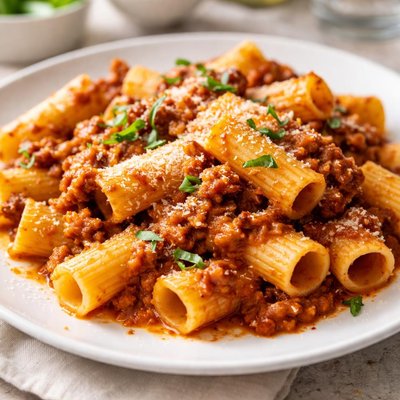 Rigatoni with meat sauce
