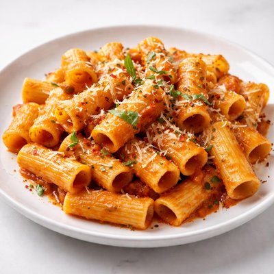 Rigatoni with red sauce