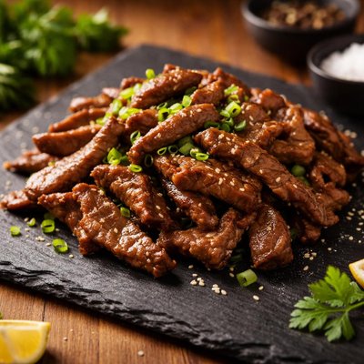 Rindfleisch geschnitten