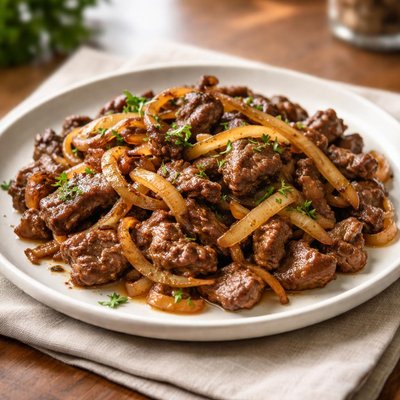 Rindfleisch zwiebeln