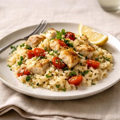 Risotto with fish