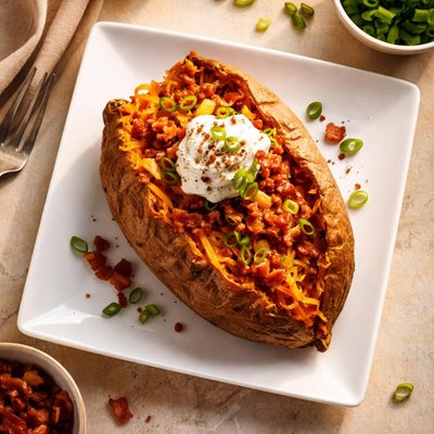 Roadhouse loaded sweet potato