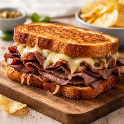 Roast beef and swiss melt