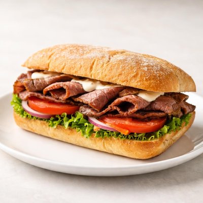 Roast beef ciabatta roll