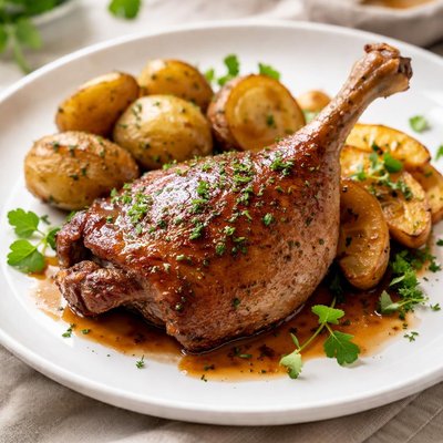 Roast duck leg