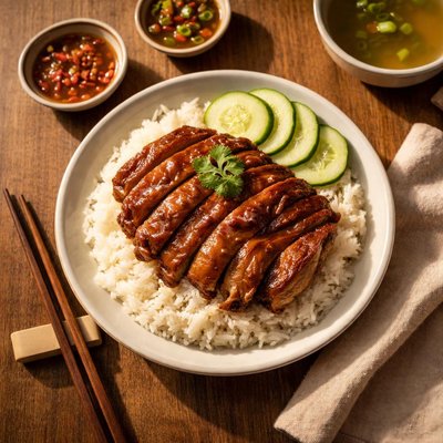 Roast duck rice