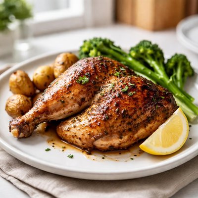 Roast half chicken