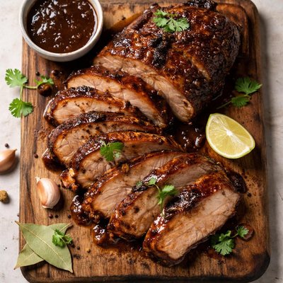 Roast pork adobo