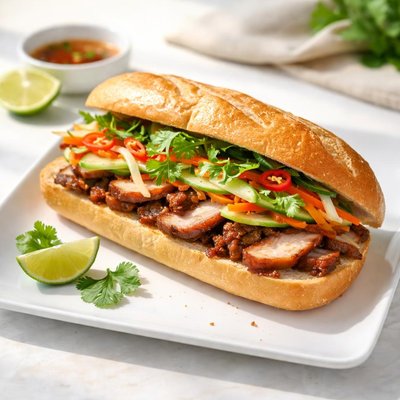 Roast pork bahn mi