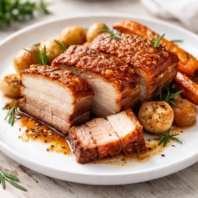 Roast pork belly