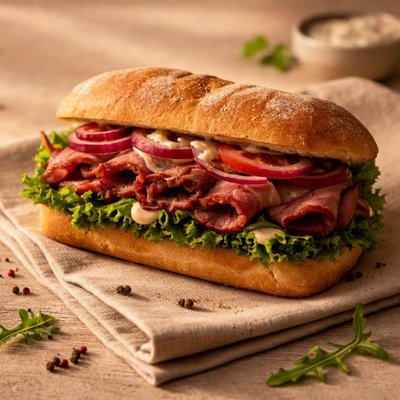 Roasted beef sandwich