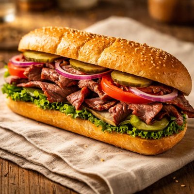 Roasted beef sub