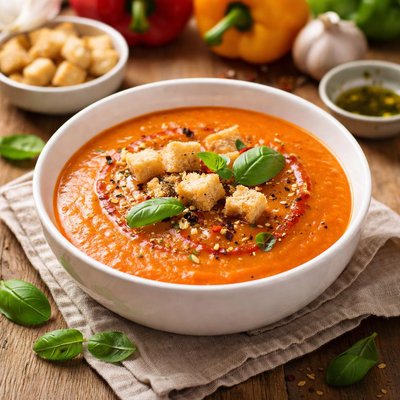 Roasted bell pepper soup