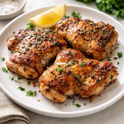 Roasted boneless chicken thigh