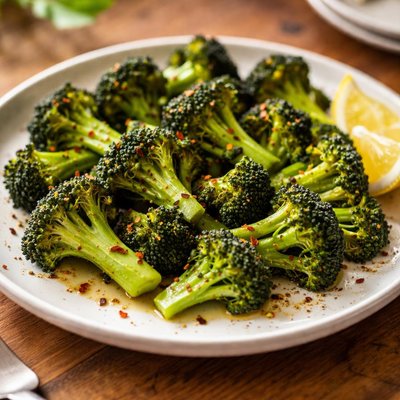 Roasted broccoli with olive oil
