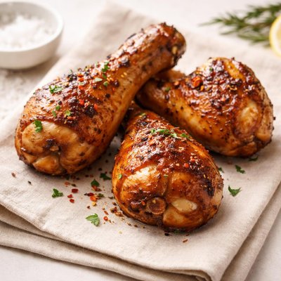 Roasted chicken drum