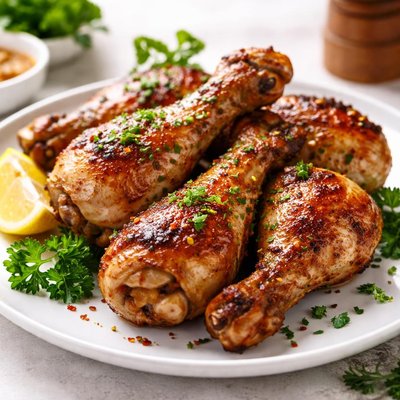 Roasted chicken drumsticks