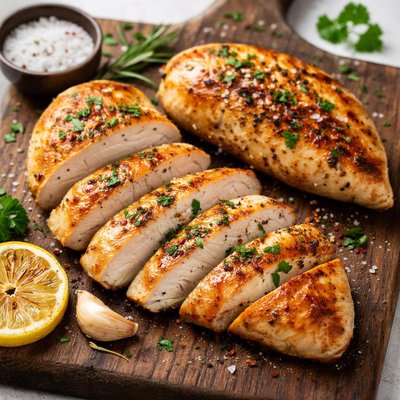 Roasted chicken fillets