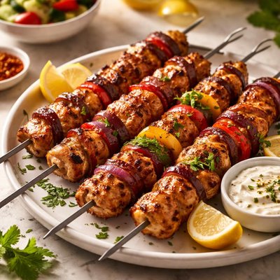 Roasted chicken kebab