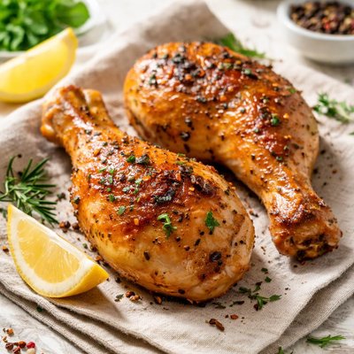 Roasted chicken legs