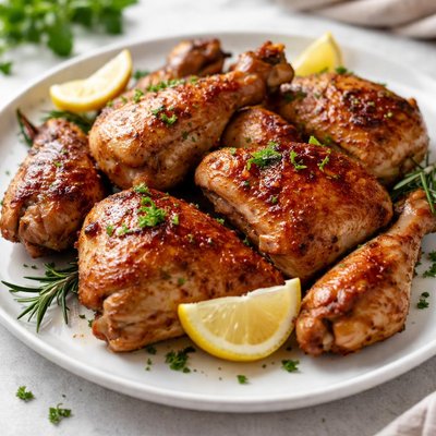 Roasted chicken pieces