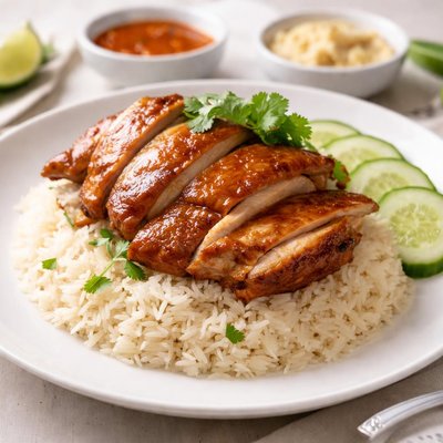 Roasted chicken rice