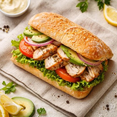 Roasted chicken sandwich