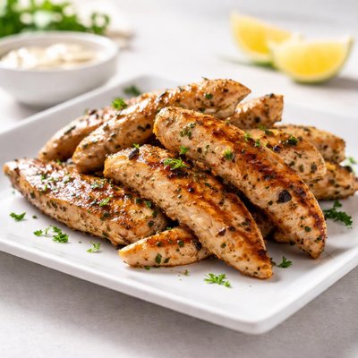 Roasted chicken strips