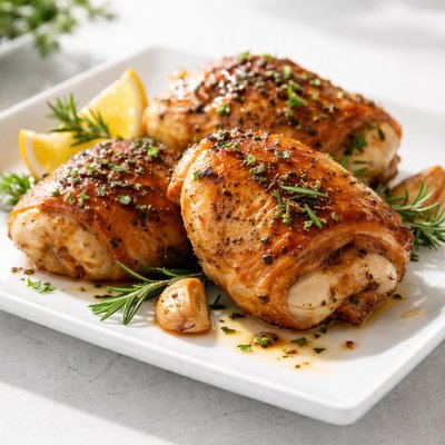 Roasted chicken thigh part