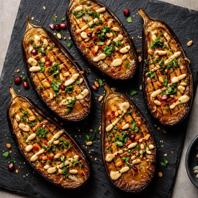 Roasted eggplants