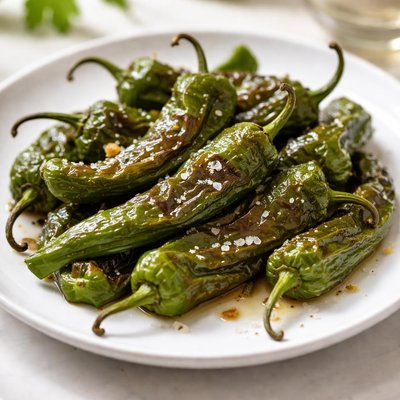 Roasted green pepper