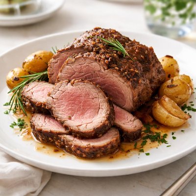 Roasted lamb