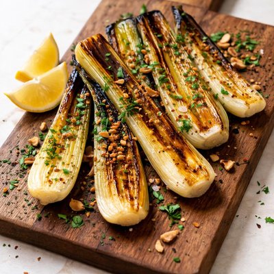 Roasted leeks