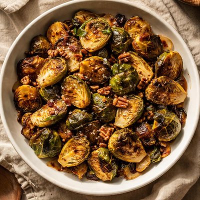 Roasted maple brussel sprouts