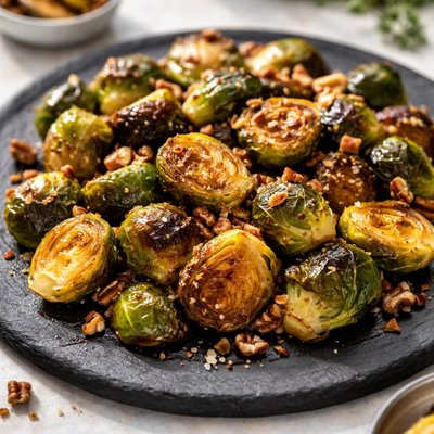 Roasted maple brussels sprouts