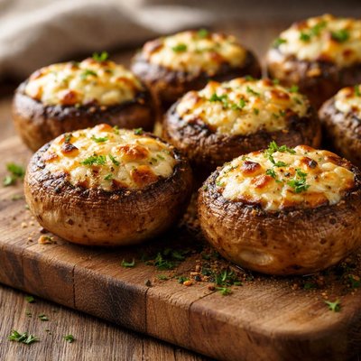 Roasted mushroom with cheese