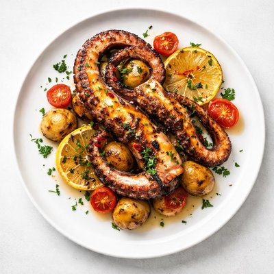 Roasted octopus