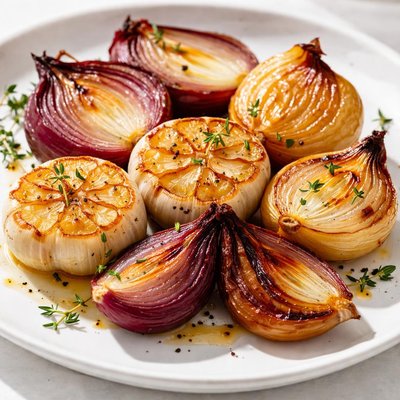 Roasted onion and garlic