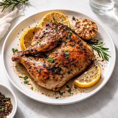 Roasted organic half chicken
