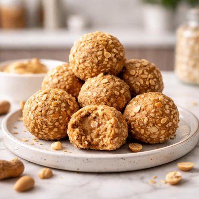 Roasted peanut protein ball