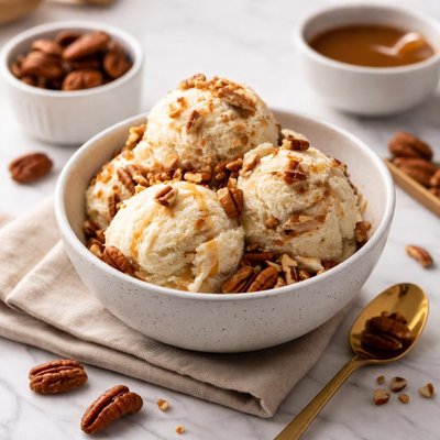 Roasted pecan ice cream