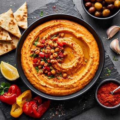 Roasted pepper hummus