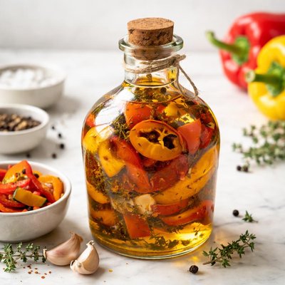 Roasted peppers oil