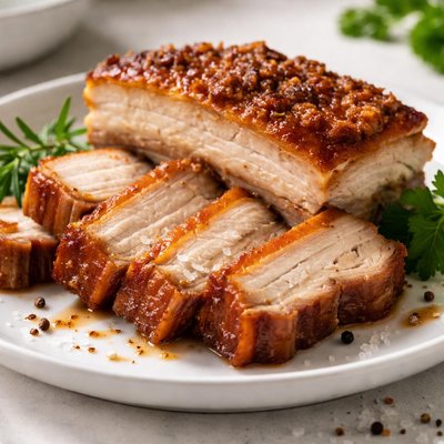 Roasted pork belly