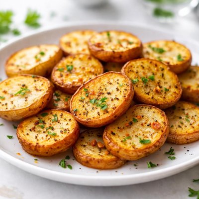 Roasted potato slices