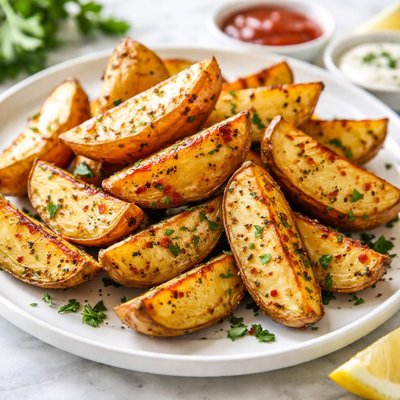 Roasted potato wedges